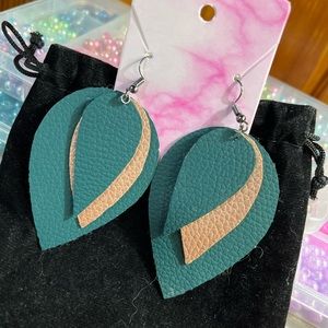 Handcrafted Faux Leather Earrings